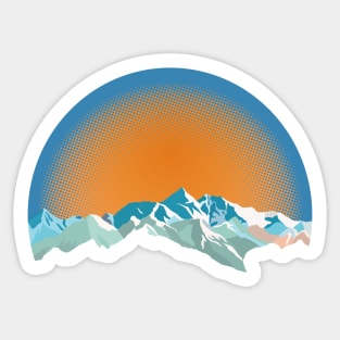 Vintage Snow Mountain Peak Sticker